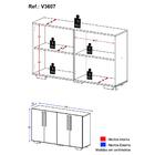 Aparador Buffet 4 Portas Com Pés Quadrados Viena Multimóveis