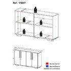 Aparador Buffet 4 Portas Com Pés Quadrados Viena Multimóveis