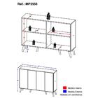 Aparador Buffet 4 Portas Com Pés Retrô Veneza Multimóveis Bra