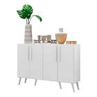 Aparador Buffet 4 Portas Com Pés Retrô Viena Multimóveis Bran