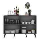 Aparador Buffet 4 Portas Com Pés Retrô Viena Multimóveis Graf