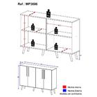 Aparador Buffet 4 Portas Com Pés Retrô Viena Multimóveis Graf
