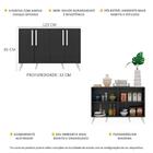 Aparador Buffet 4 Portas Com Pés Retrô Viena Multimóveis Pret