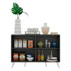 Aparador Buffet 4 Portas Com Pés Retrô Viena Multimóveis Pret