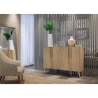 Aparador Buffet 4 Portas Com Pés Retrô Viena Multimóveis Rust