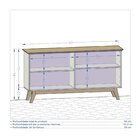 Aparador Buffet 4 Portas E Prateleira Removível Opala  Cinamo