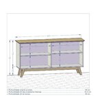 Aparador Buffet 4 Portas E Prateleira Removível Opala Natural