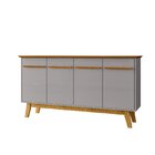 Aparador Buffet 4 Portas E Prateleira Removível Opala Natural