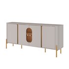 Aparador Buffet 4 Portas Em Mdp E Mdf Tambaú Off White/cinamo