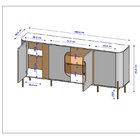 Aparador Buffet 4 Portas Em Mdp E Mdf Tambaú Off White/cinamo
