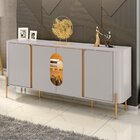 Aparador Buffet 4 Portas Em Mdp E Mdf Tambaú Off White/natura