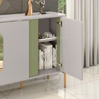 Aparador Buffet 4 Portas Em Mdp E Mdf Tambaú Off White/pistac