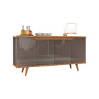 Aparador Buffet 4 Portas Kira C02 - D'rossi - Cinza Pérola E
