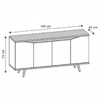 Aparador Buffet 4 Portas Kira Off White E Noce - D'rossi