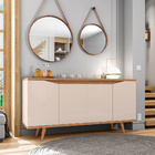 Aparador Buffet 4 Portas Kira Off White E Noce - D'rossi