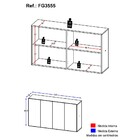 Aparador Buffet 4 Portas Multimóveis Veneza Fg3555 Branco