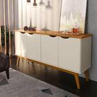 Aparador Buffet 4 Portas Off White Cumaru Prism Patrimar