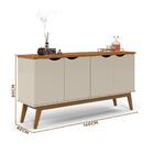 Aparador Buffet 4 Portas Off White Cumaru Prism Patrimar