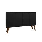 Aparador Buffet 4 Portas Preto Brienza
