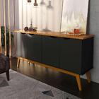 Aparador Buffet 4 Portas Preto Cumaru Prism Patrimar