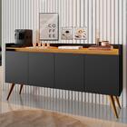 Aparador Buffet 4 Portas Preto Mel Gold Primus