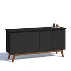 Aparador Buffet 4 Portas Preto Sophi 1.6 Shop Jm