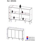 Aparador Buffet 4 Portas Retrô Alemanha Multimóveis Br3556 Pr