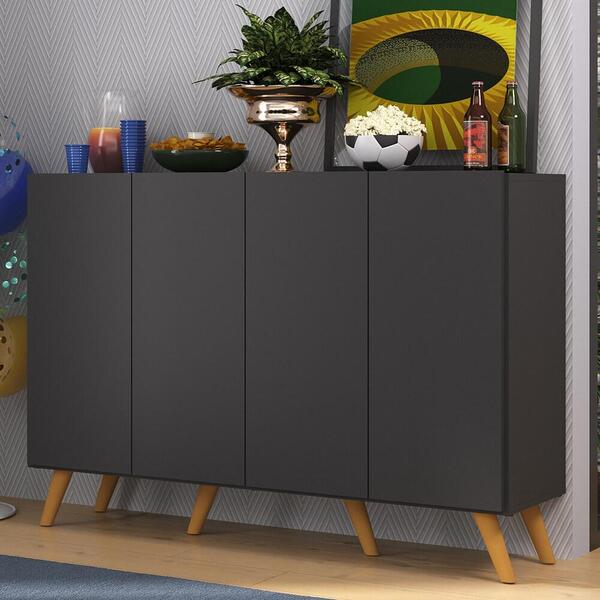 Aparador Buffet 4 Portas Retrô Alemanha Multimóveis Br3556 Pr