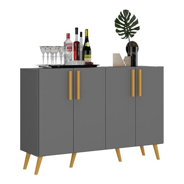 Aparador Buffet 4 Portas Retrô Viena Multimóveis V3606