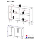 Aparador Buffet 4 Portas Retrô Viena Multimóveis V3606