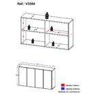 Aparador Buffet 4 Portas Suspenso Veneza Multimóveis V3594