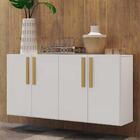 Aparador Buffet 4 Portas Suspenso Viena Multimóveis Branco/na