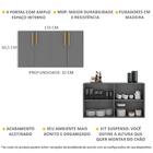 Aparador Buffet 4 Portas Suspenso Viena Multimóveis Grafite/n