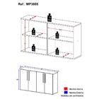 Aparador Buffet 4 Portas Suspenso Viena Multimóveis Grafite/n