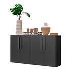 Aparador Buffet 4 Portas Suspenso Viena Multimóveis Preto