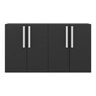 Aparador Buffet 4 Portas Suspenso Viena Multimóveis Preto/bra