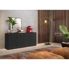 Aparador Buffet 4 Portas Veneza Multimóveis Preto