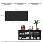 Aparador Buffet 4 Portas Veneza Multimóveis Preto