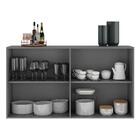 Aparador Buffet 4 Portas Viena Multimóveis Grafite/branco