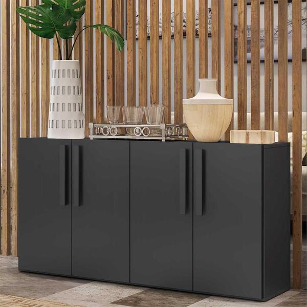 Aparador Buffet 4 Portas Viena Multimóveis Preto
