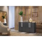 Aparador Buffet 4 Portas Viena Multimóveis Preto/branco