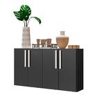 Aparador Buffet 4 Portas Viena Multimóveis Preto/branco