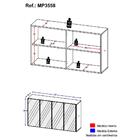 Aparador Buffet 4 Ptas C/ Espelho Vegas Multimóveis Branco