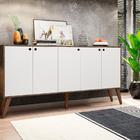 Aparador Buffet 5 Portas Castani Com Branco Brienza