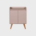 Aparador Buffet 60cm Retro Mdf Rosa Madri - On Móveis