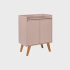 Aparador Buffet 60cm Retro Mdf Rosa Madri - On Móveis