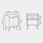 Aparador Buffet 60cm Retro Mdf Verde Madri - On Móveis