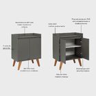 Aparador Buffet 60cm Retro Mdf Verde Madri - On Móveis