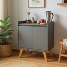 Aparador Buffet 60cm Retro Mdf Verde Madri - On Móveis