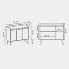 Aparador Buffet 90cm Retro Mdf Freijo Madri - On Móveis